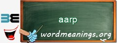 WordMeaning blackboard for aarp